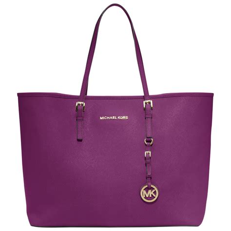 michael kors purple studded jet set travel tote matching wallet|Jet Set Travel Extra.